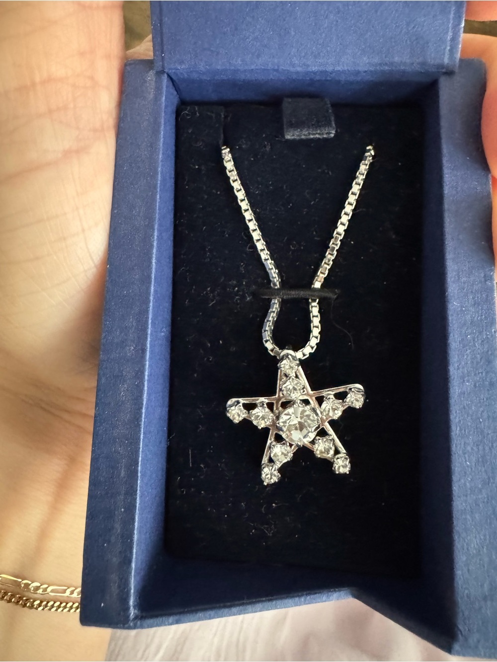 Swarovski Silver Star Crystal Pendant Necklace